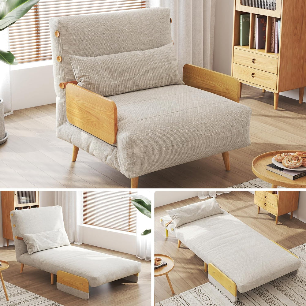 JASIWAY Convertible Sleeper Sofa Chair, 28" Modern Futon Chair for Adults