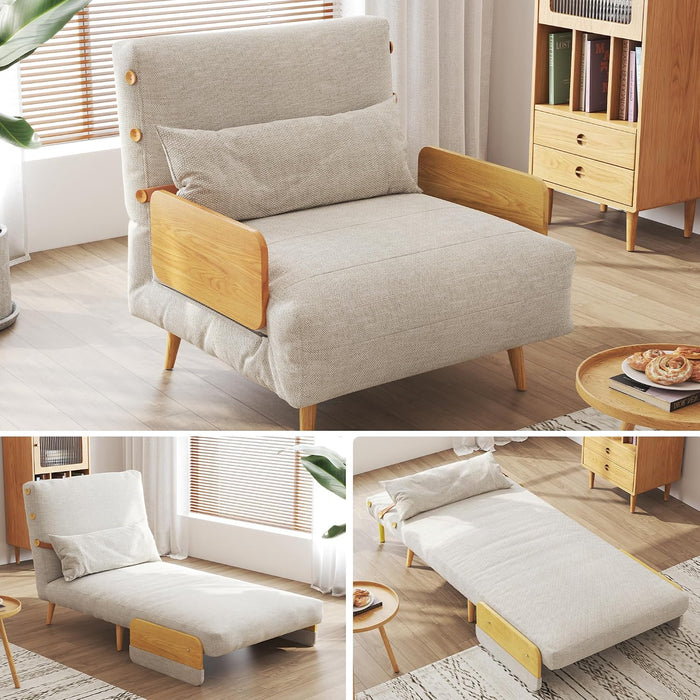 JASIWAY Convertible Sleeper Sofa Chair, 28" Modern Futon Chair for Adults