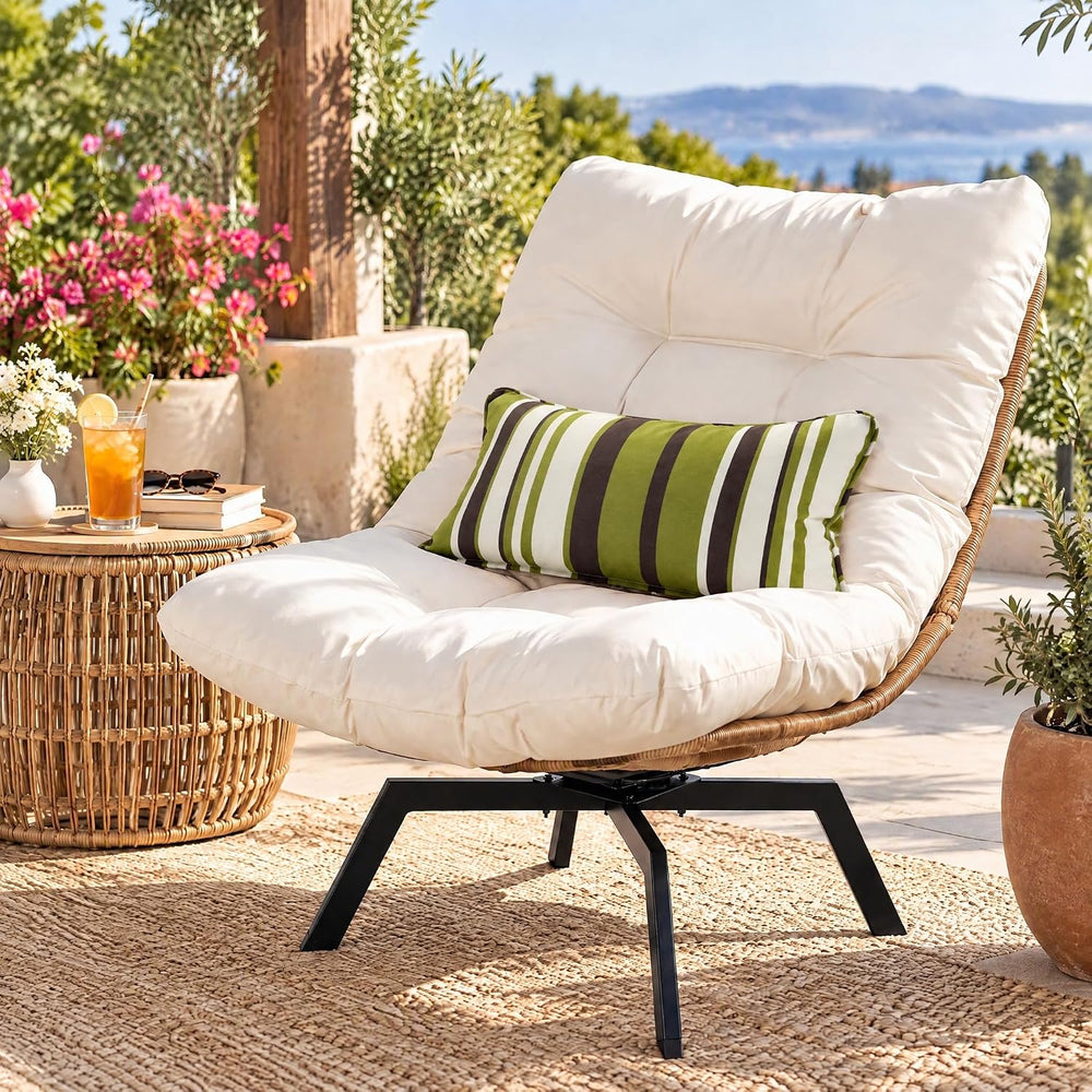 13 x 20 Inch Outdoor Water Resistant Throw Pillow Pack of 2 - Green Striped