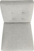 HomePop Button Tufted Fabric Dining Chairs - Slate Gray Woven (Set of 2)