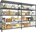 REIBII 73''W Storage Shelves Load 1650 LBS Metal Shelving 5-Tier Wire Shelving Unit, Adjustable Heavy Duty Metal Shelves Wire Shelf for Pantry Kitchen Industrial Garage, 17.7" D x 73" W x 71" H