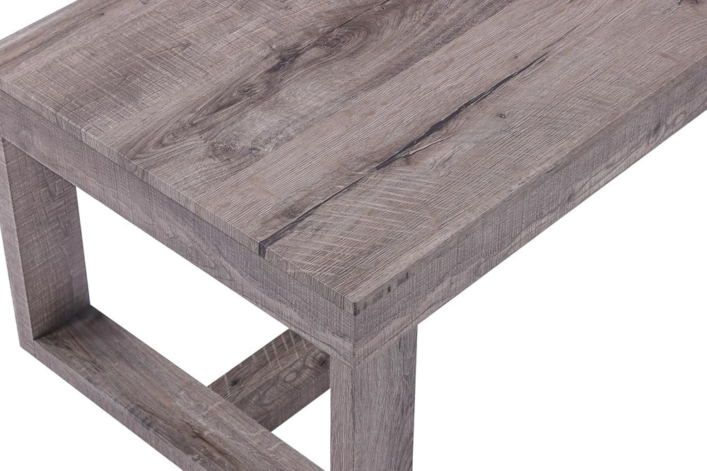 3pc Cocktail Set 1x Rectangular Coffee Table and 2X Square End Table Rustic B...
