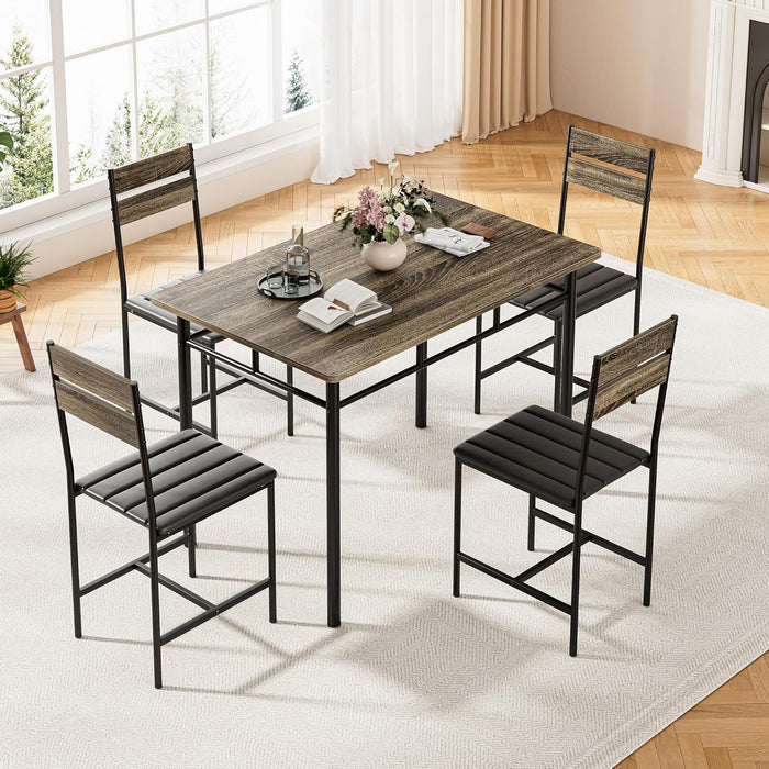 Dining Table Set for 4, Kitchen Table and Chairs for 4