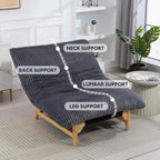 Modern Accent Chair for Living Room, Comfy Corduroy Chaise Lounge with Solid Wood Base, Oversized Single Sofa Reading Armchair with Thick Padded Cushion for Bedroom Small Spaces, Dark Grey