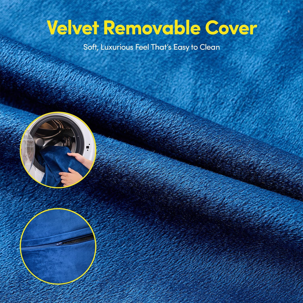 Bean Bag Chair 3ft Memory Foam Sack with Removable Velvet Cover, Ultra Soft F...
