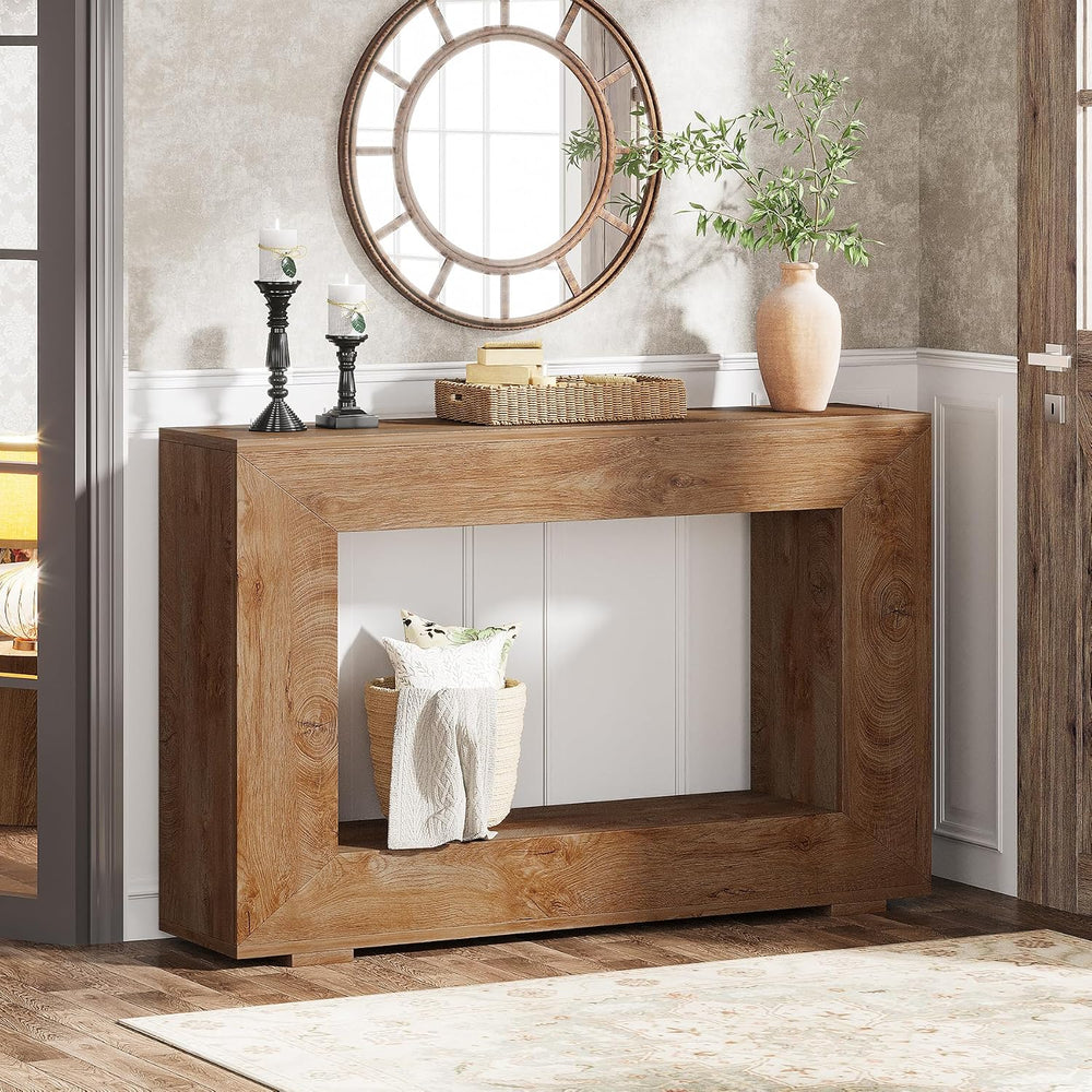 Tribesigns Farmhouse Console Table, 47 Inches Entryway Console Table with Sto...