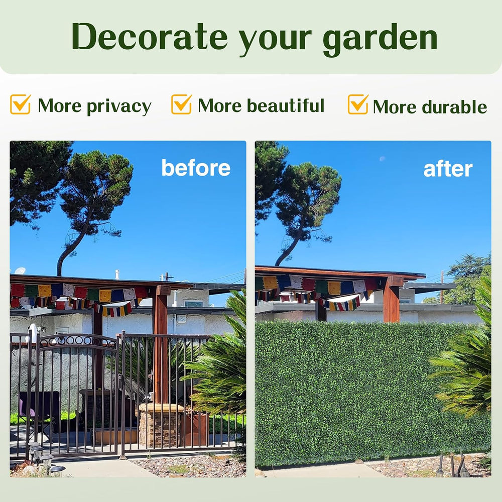 ODTORY Artificial Ivy Privacy Screen Fence Panel, Gradient Green 40X120 in