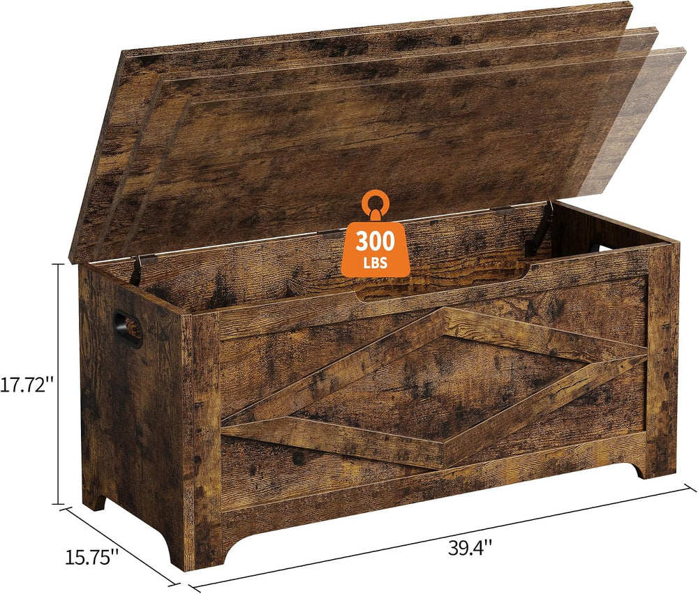 GAOMON Storage Chest, Wooden Storage Bench, Modern Style Lift-Top Shoes Bench...