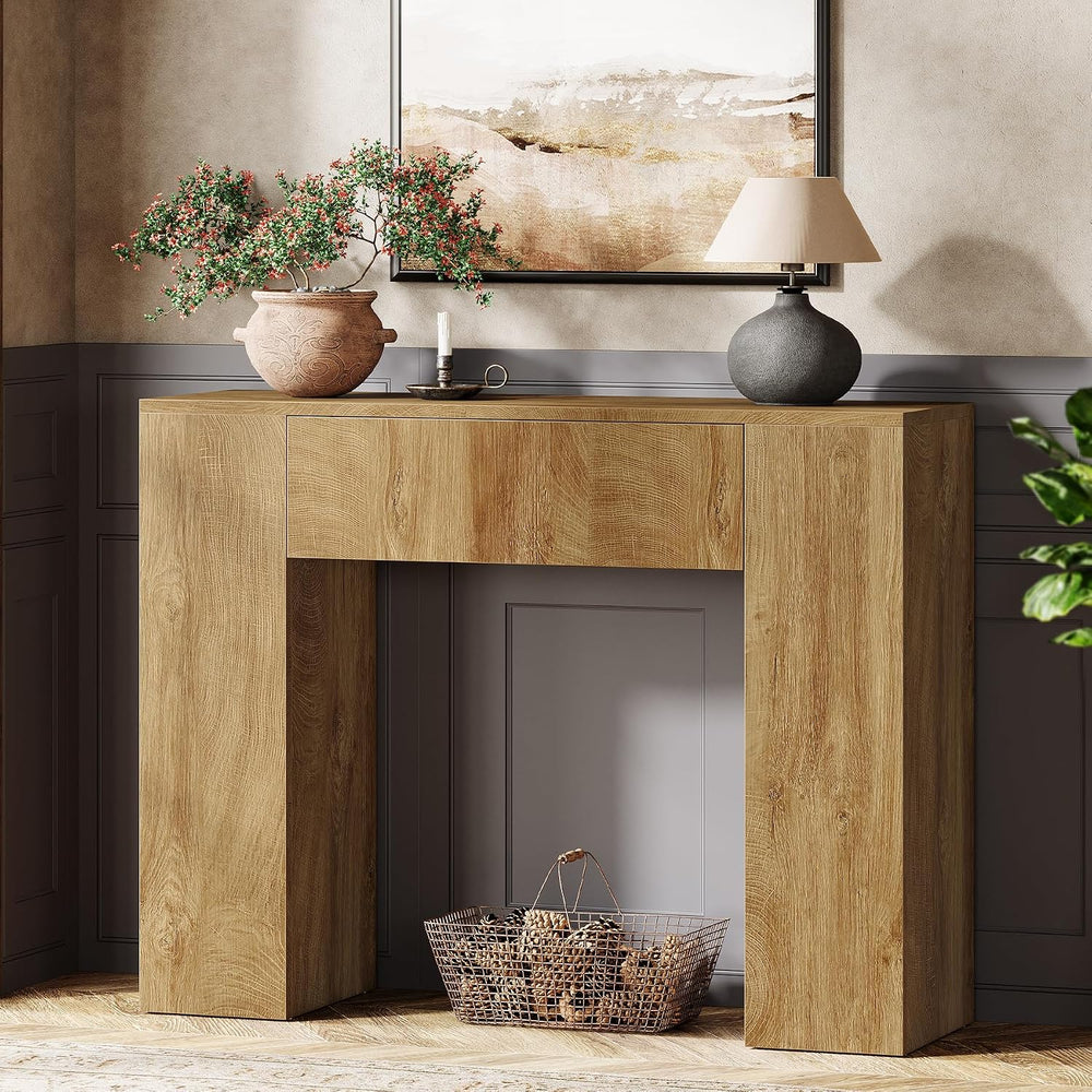 Tribesigns 39'' Farmhouse Console Table, Narrow Sofa Entryway Table w...