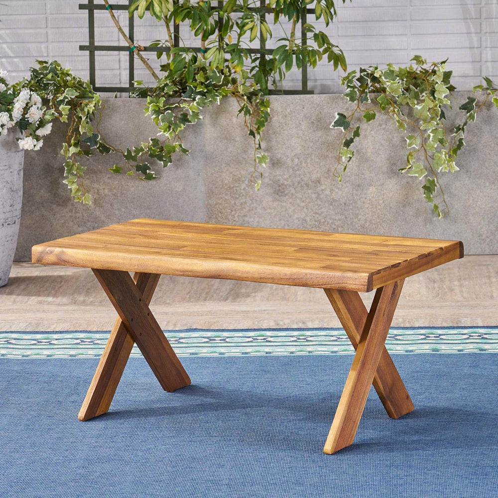 Christopher Knight Home Irene Outdoor Acacia Wood Coffee Table, Sandblast Tea...