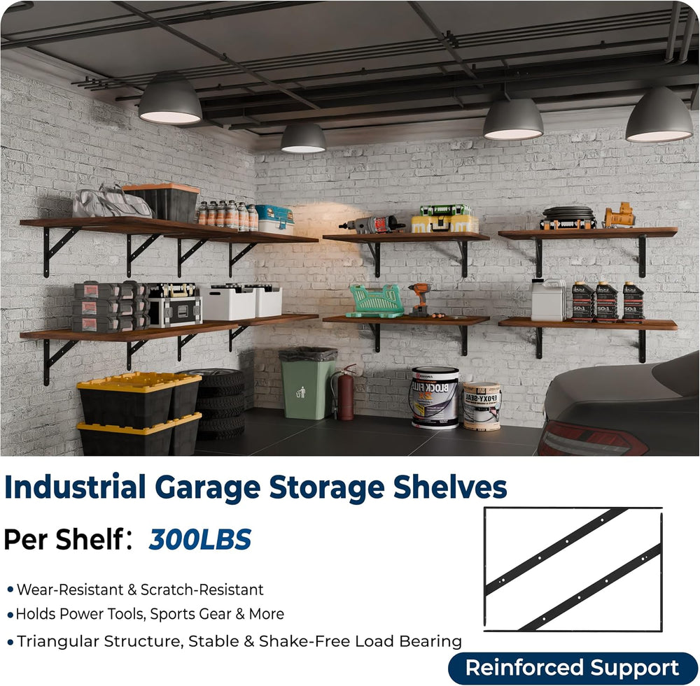 Dogsky 2-Pack Large Wall Mounted Shelf 3x2Ft (36x24In) - 600lbs Capacity