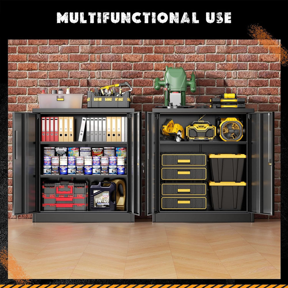 Greenvelly Metal Storage Cabinet, 36" Steel Garage Cabinet with Doors an...