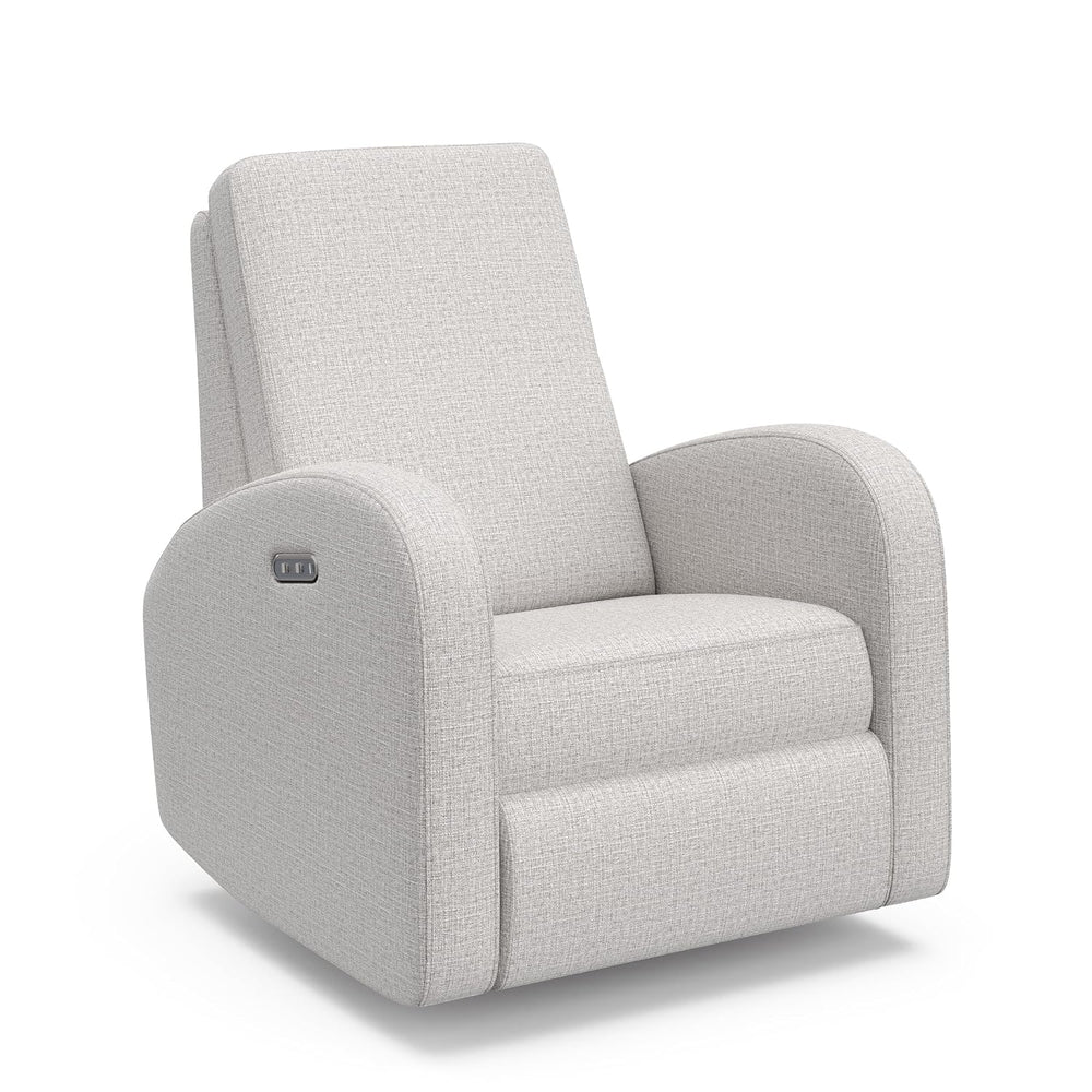 Storkcraft Santa Monica Power Recliner Swivel Glider, Steel Basketweave | GRE...