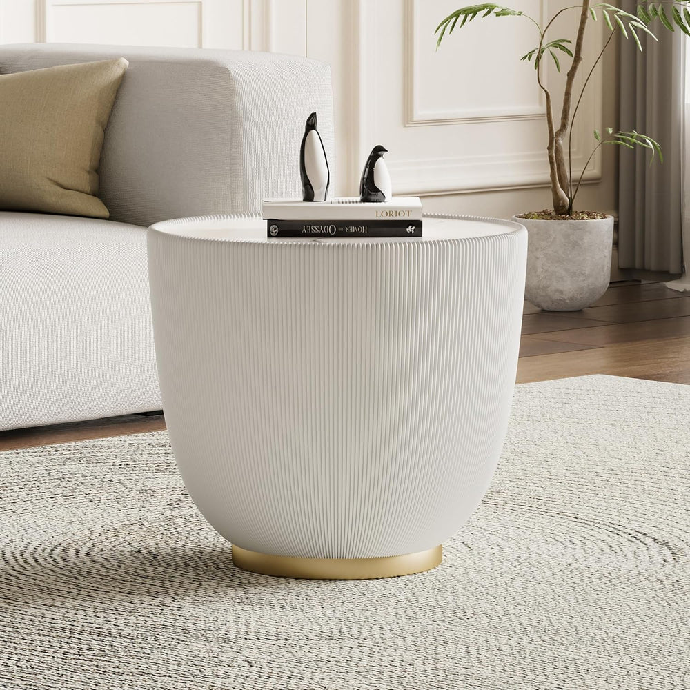 SSLine Bowl-Shape Small Coffee Table Modern Sintered Stone Top Coffee Table i...