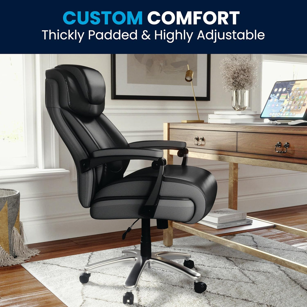 Flash Furniture Hercules Series High-Back Swivel LeatherSoft Office Chair, Er...