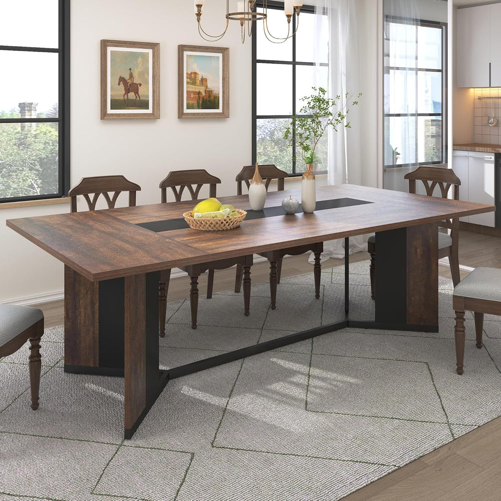 Hlivelood 78Inch Large Dining Table for 6 8 People,Wooden Rectangular Kitchen...