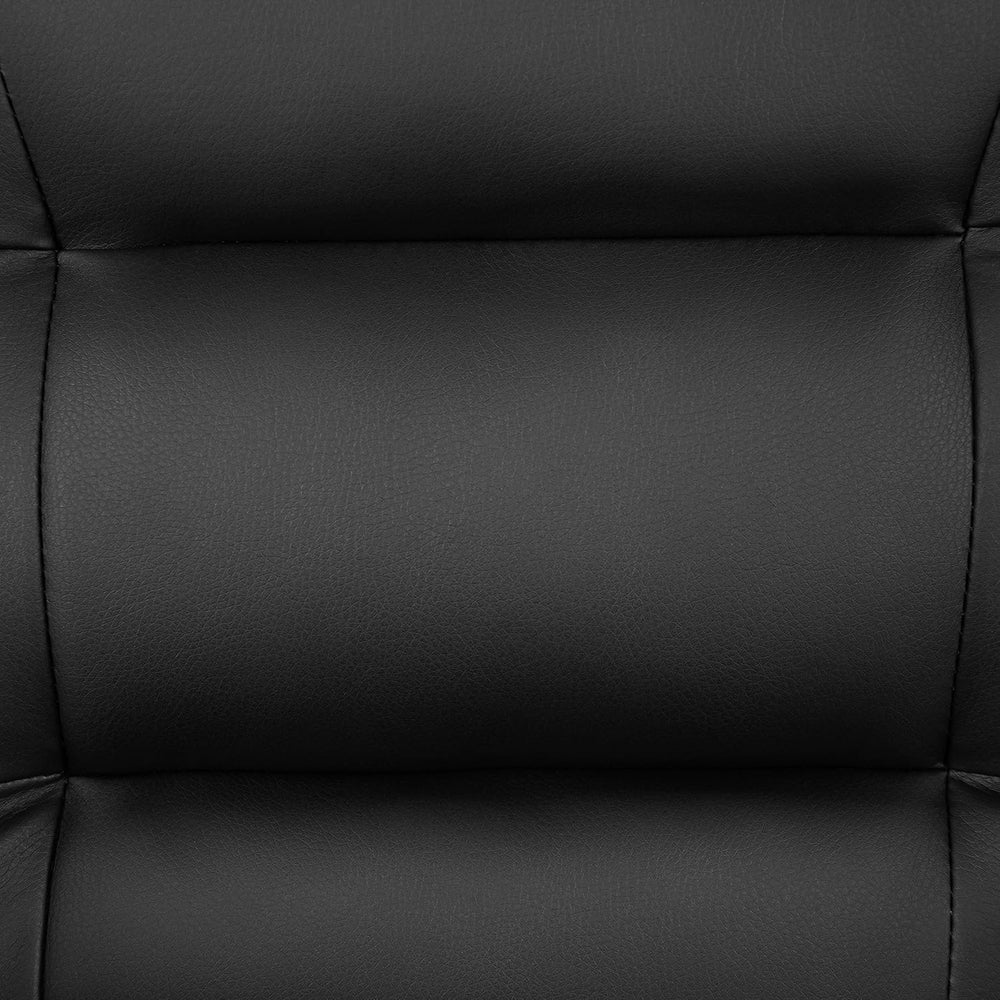 Flash Fundamentals Black LeatherSoft Executive Reception Chair with Black Met...