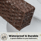 GRANNY SAYS Bathroom Baskets for Organizing, Wicker Baskets for Shelves, Toilet Storage Basket with Dividers, Small Basket for Organizing, Brown, 2-Pack