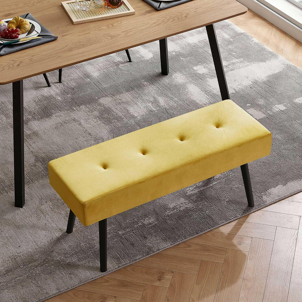 Homedot Accent Bench for Living Room Ottoman Bench Elegant Velvet Bedroom Ben...