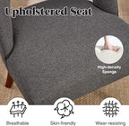 Dining Chair Set of 1,Modern Dining Room Chairs with Thick Cushions,Upholstered Linen Fabric Kitchen Chairs for Kitchen Dining Room Darkgrey