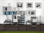 SHW Mission 48 x 48 Inches L-Shape Home Office Computer Desk, Black