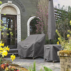 Classic Accessories Ravenna Water-Resistant 128 Inch Rectangular/Oval Patio Table & Chair Set Cover, Outdoor Table Cover