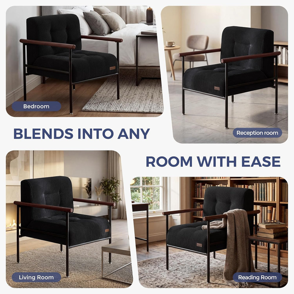 MAXYOYO Accent Chair, Modern Living Room Chair with Metal Frame | Upholstered...