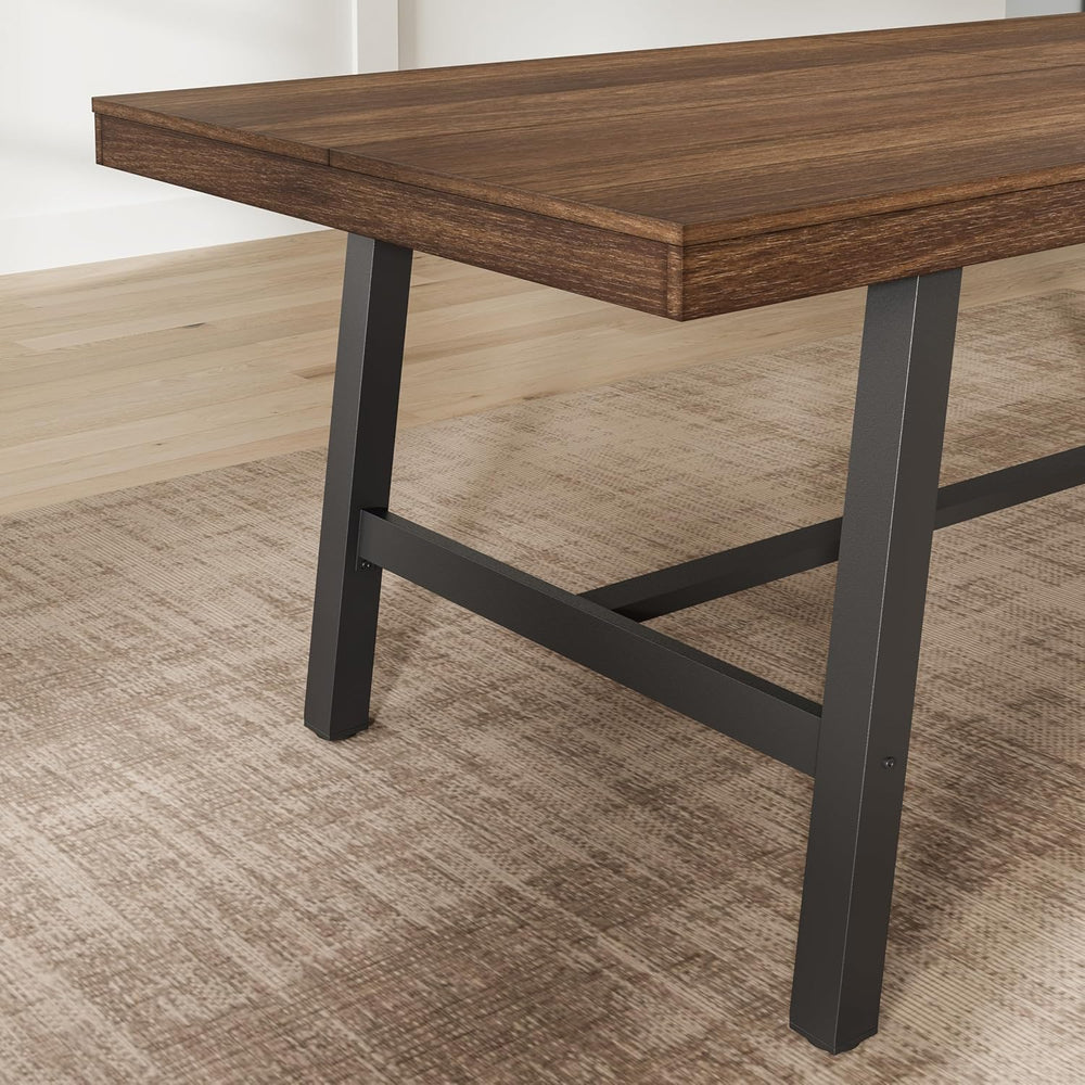 Garvee Industrial Dining Table for 6-8, 78.74" Extra Long Rectangular Ki...