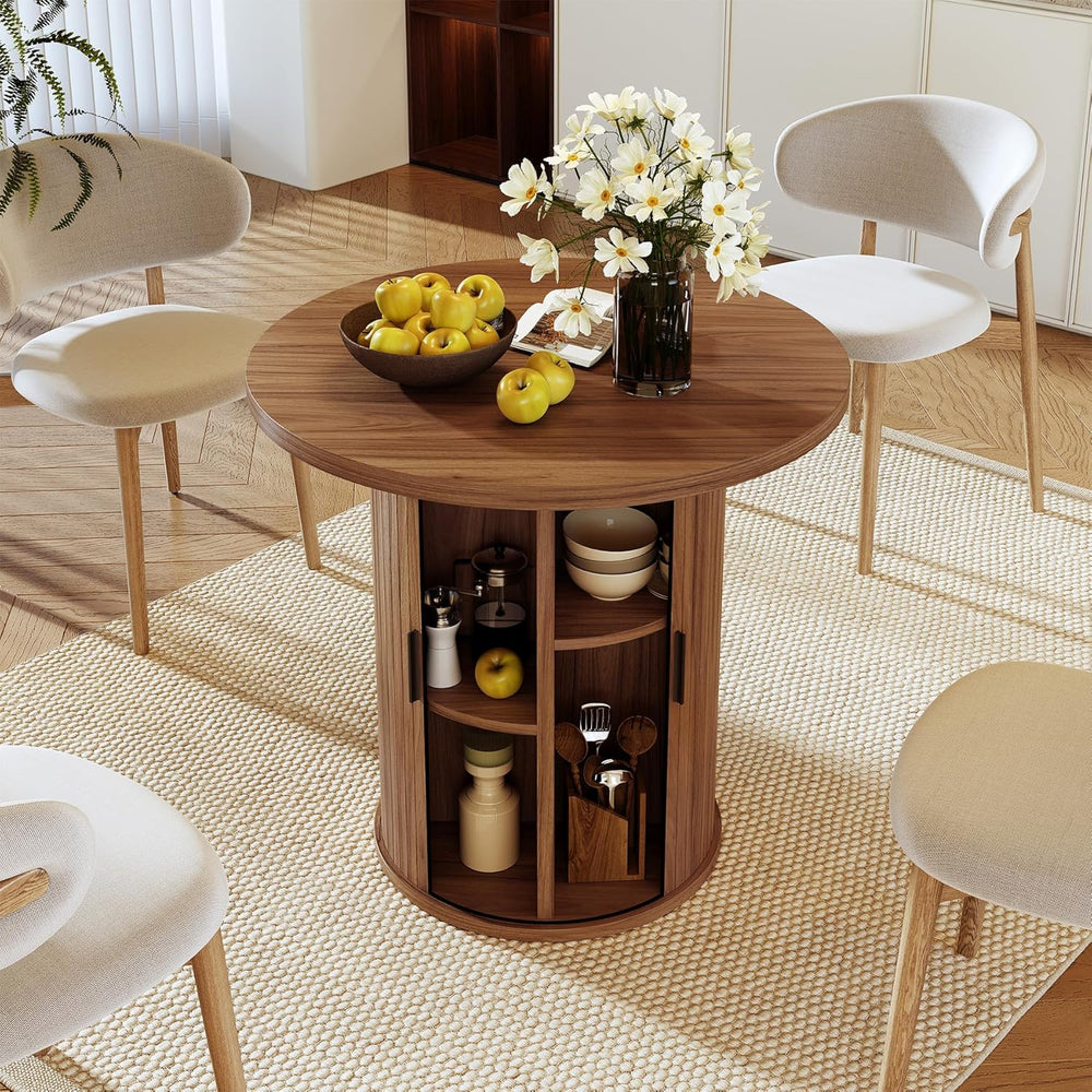 Nalupatio 31.5 Inch Round Dining Table for 2, Versatile Two-Person Kitchen Ta...