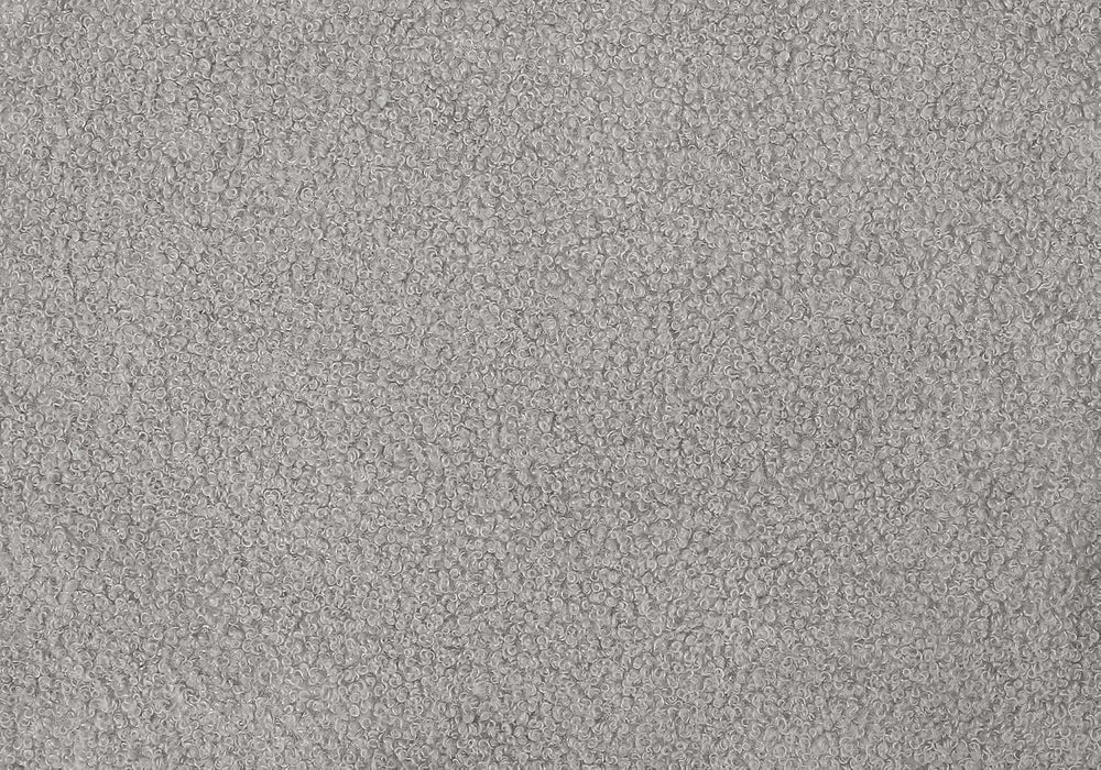 Peanu Queen Bed Frame, Upholstered Tufted Headboard, Light Grey