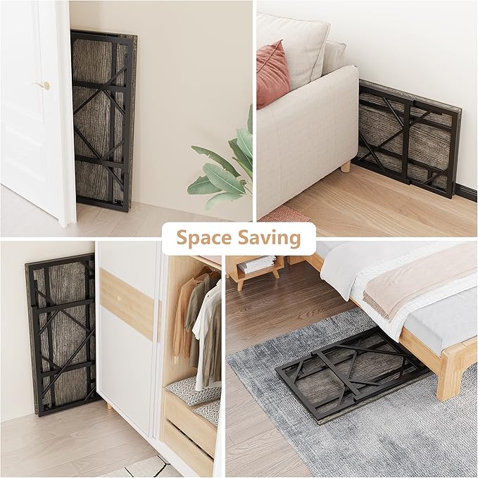 Elephance Folding Desk Writing Computer Desk for Home Office, No-Assembly Stu...