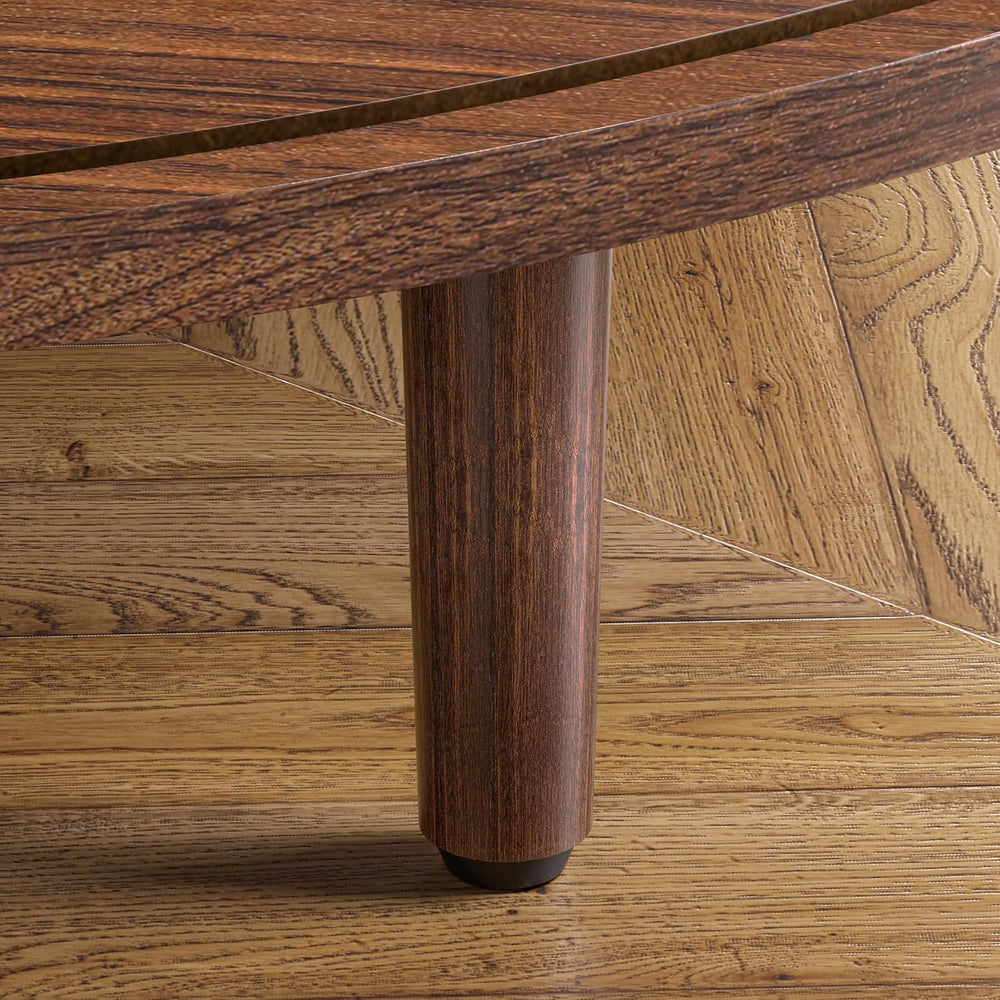 Round Coffee Table, 31.5" Fluted Center Table with Storage, Lift-Top Cof...