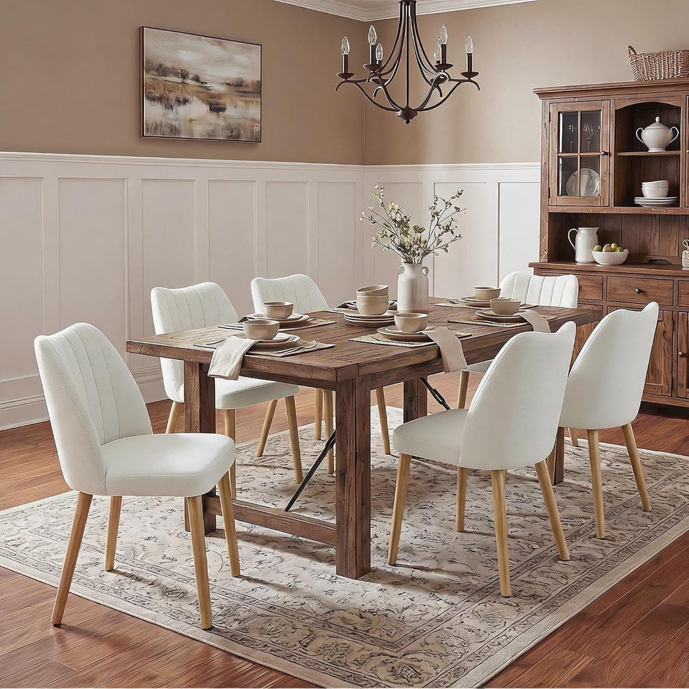 Garvee Wooden Dining Chairs Set of 6, Dining Room Chairs with Wood Legs