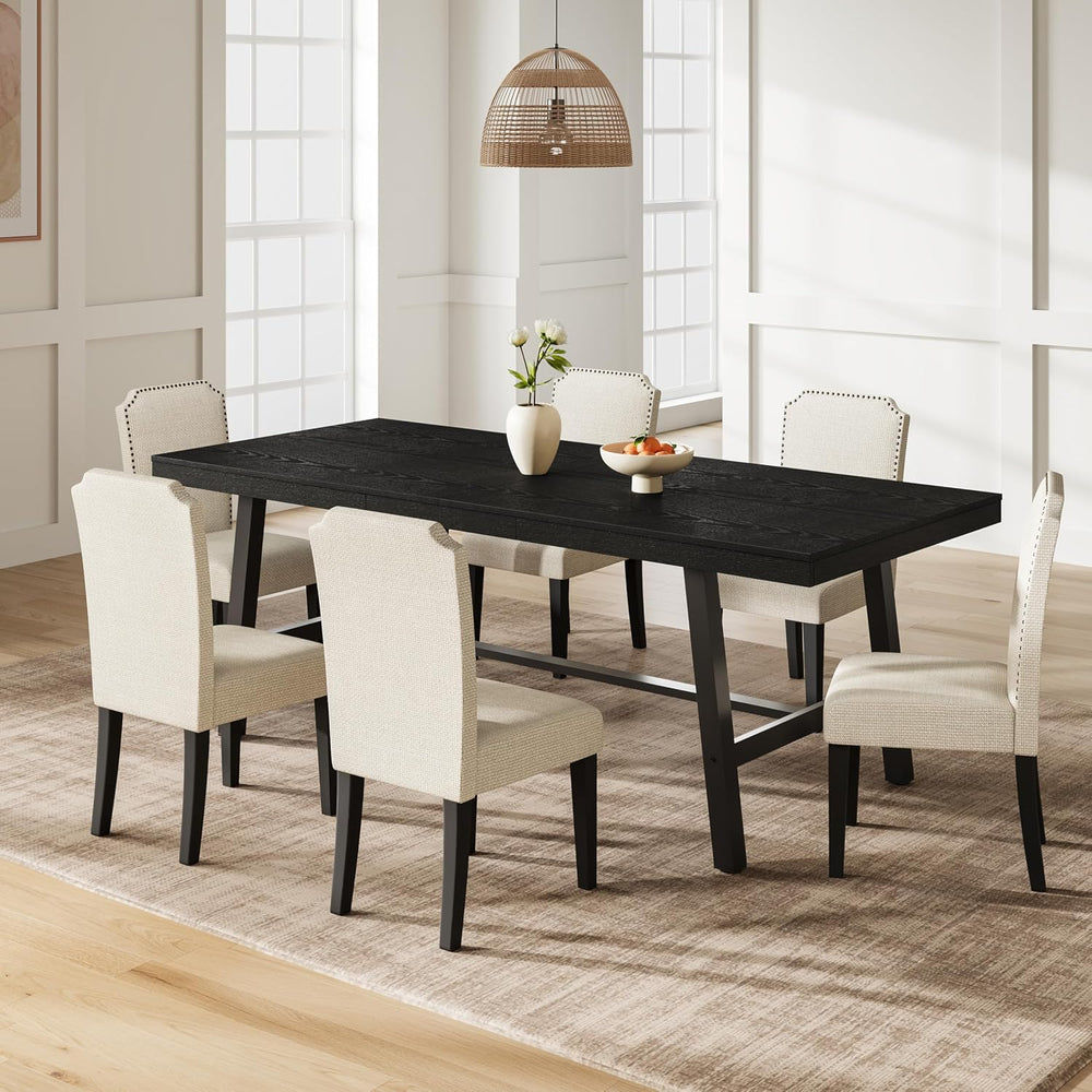 Garvee Industrial Dining Table for 6-8, 78.74" Extra Long Rectangular Ki...