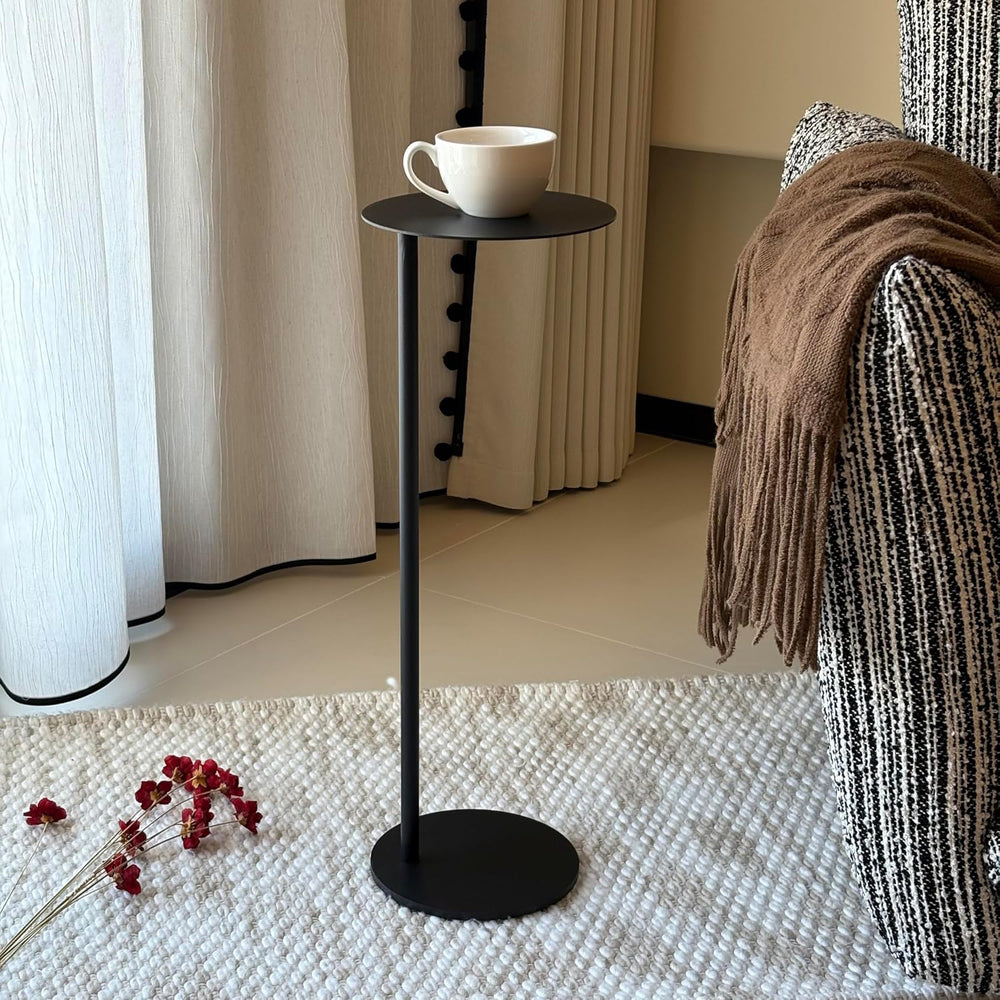 Premium Round Mini Side Table, C Shaped End Table, Drink Table, Small Pedesta...