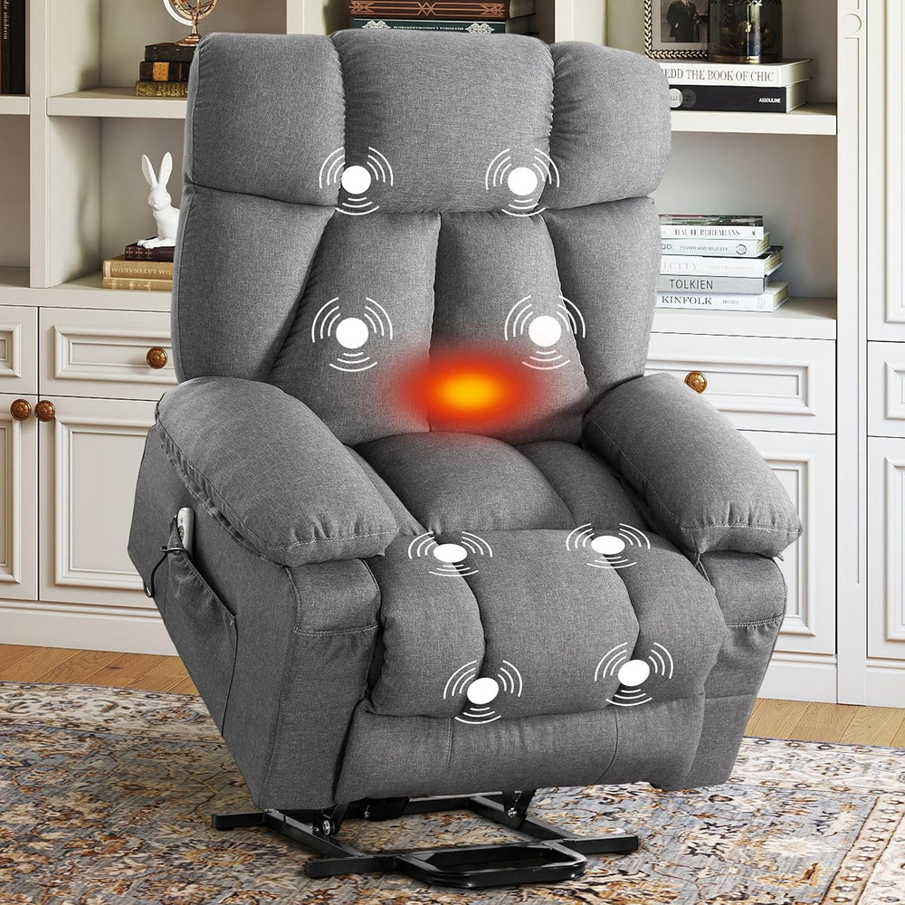 jonpony Power Lift Recliner Chair for Elderly, Big and Tall Lift Chair with M...