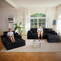 MAXYOYO Sectional Sofa Couch and Chaise Lounge, L Shaped Modern Cloud Couch with Ottoman, Comfy Sofa with Layered Cushion, Tufted Upholstered Sleeper Chair for Living Room, No Assembly Required