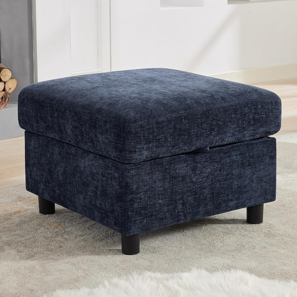 WUTUTUEE 25'' Square Storage Ottoman Module for Modular Sectional Sof...