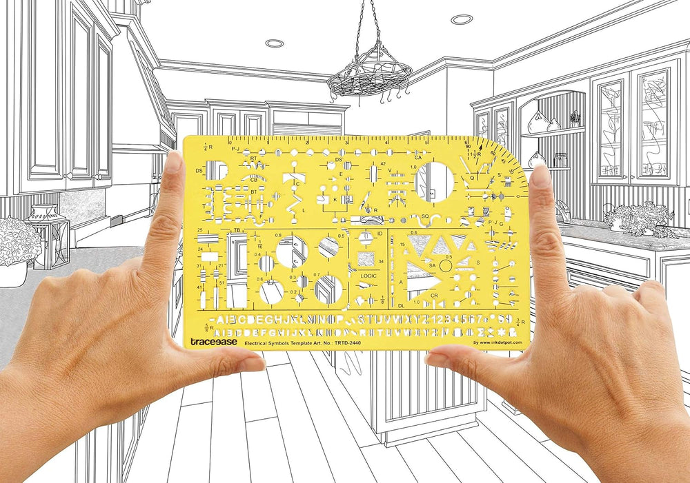 Traceease Engineering, Electrical & Arrow Multi-Pattern Template Stencil ...