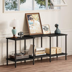 TV Stand, Entertainment Center, Industrial TV Media Console Table with Open Storage Shelves, 2 Tier TV Cabinet for Living Room, Bedroom