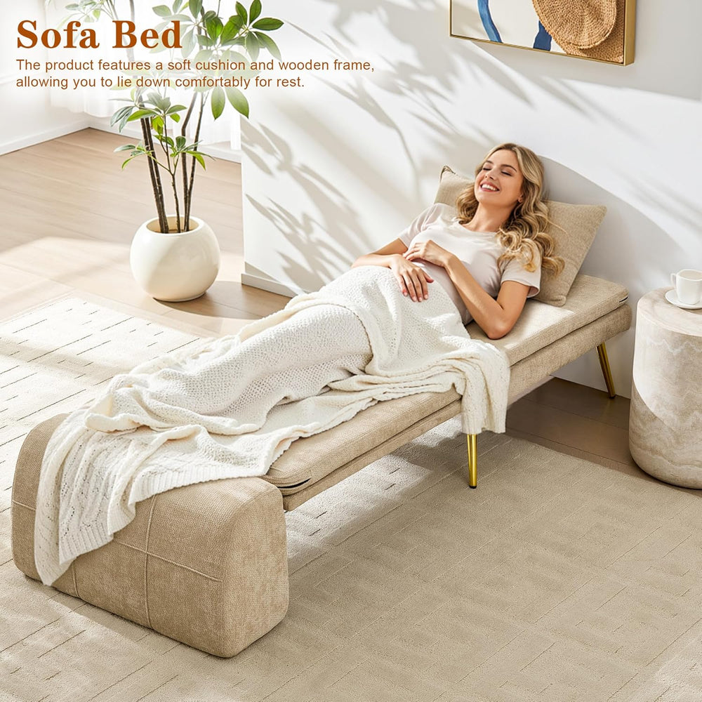 wanan 3-in-1 Convertible Sleeper Chair Bed, Futon Sofa Chair with Back Suppor...