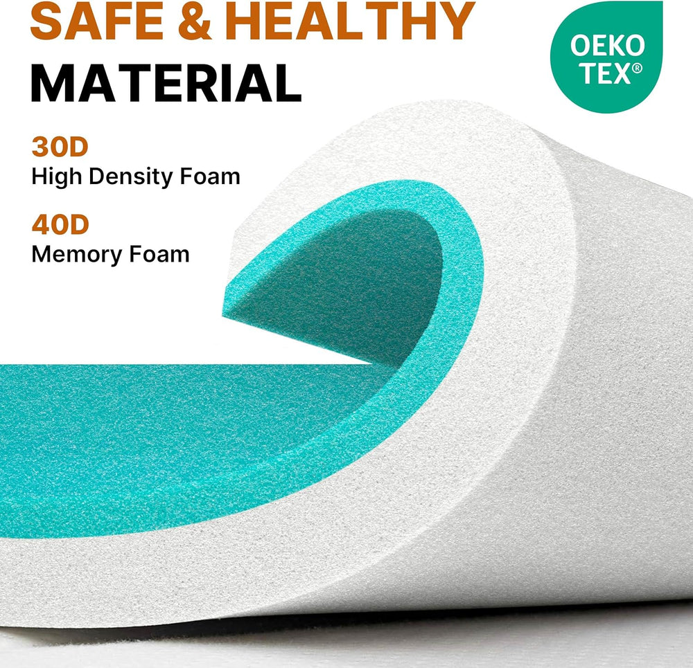 GAIALOOP Memory Foam Glamping Roll Up Futon Mattress, Japanese Floor Bed Camp...