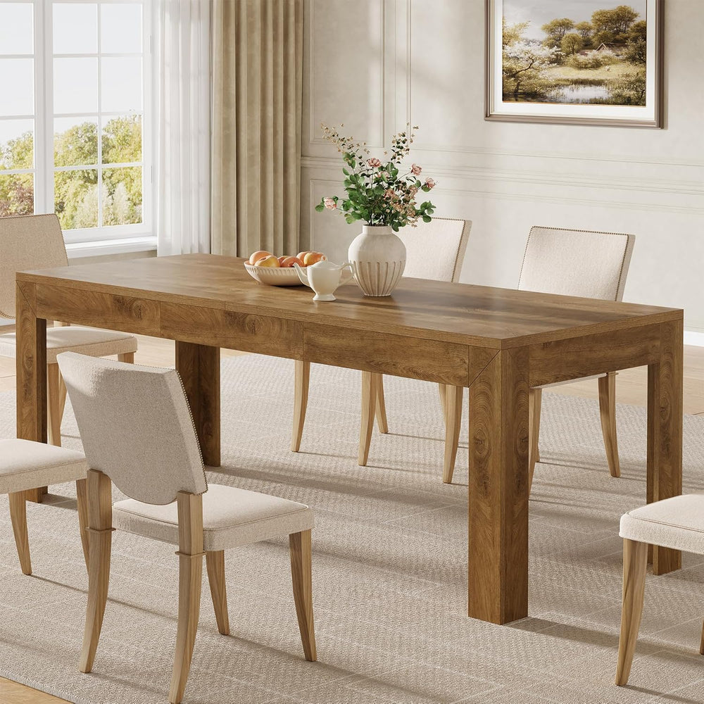 Tribesigns Dining Table for 6-8, 78.7-Inch Long Rectangle Kitchen Table, Mode...