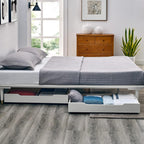 MUSEHOMEINC Solid Wood Under Bed Storage Drawer with 4-Wheels for Bedroom,Wooden Underbed Storage Organizer,Suggested for Queen and King Size Platform Bed