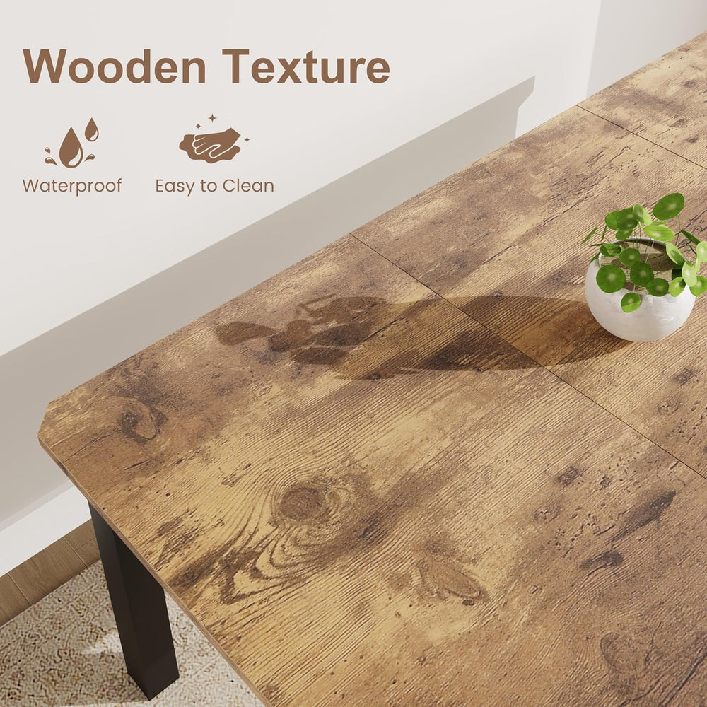 Garvee 78.7″ Dining Table for 8-10 People for Dining Room,Brown(Only Table) |...