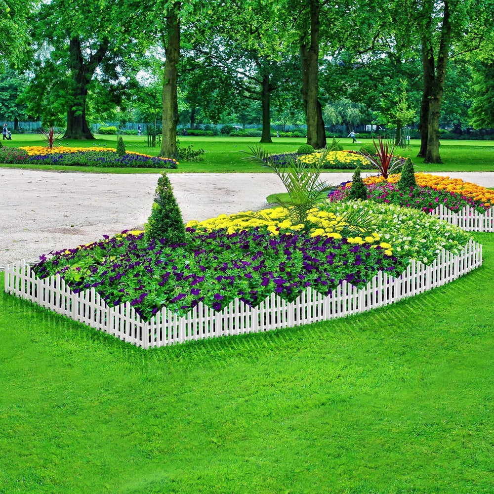 Garden Edging Border No-Dig 13FT White 9.3 Inch Tall Landscape Edging with 14...