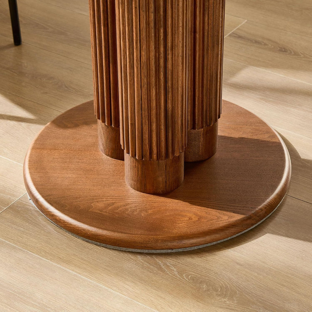 33.07 inch Mid-Century Round Dining Table for 2-4 People, 9mm Sintered Stone ...