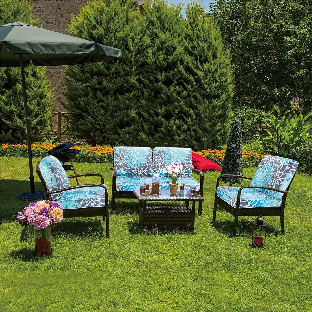 JMGBird Outside Chair Cushions Waterproof Patio Seat Cushions for Chair