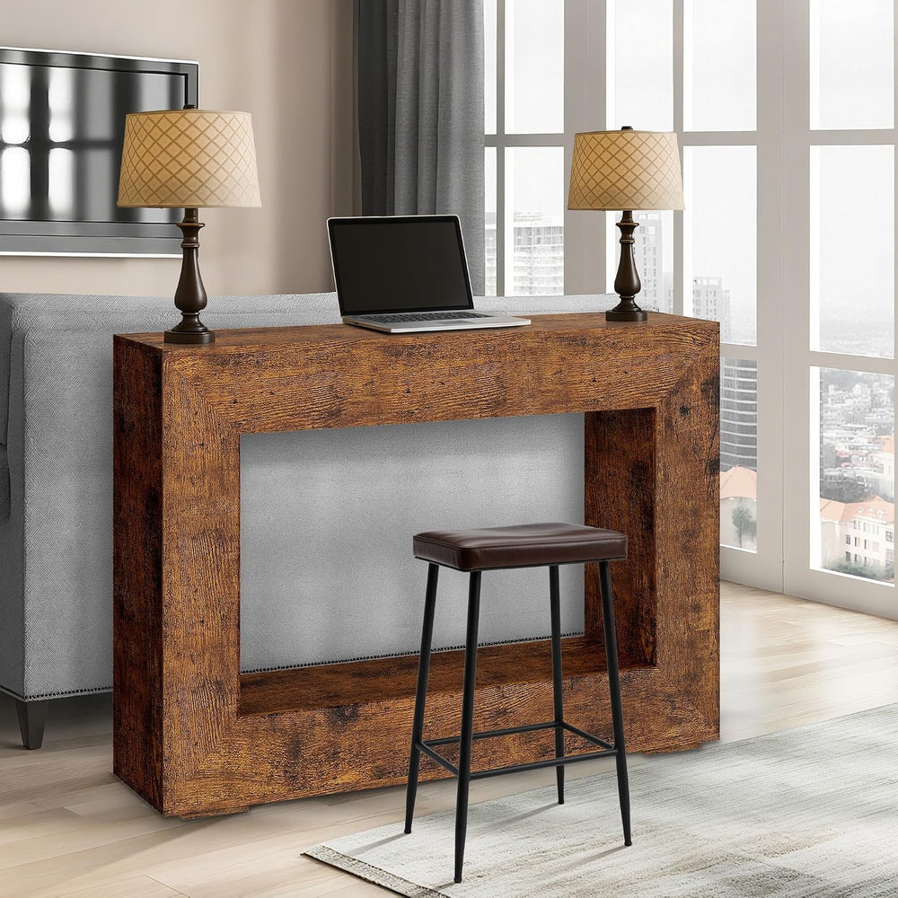 47" Farmhouse Console Table - Long Sofa Table Behind Couch, Wooden Entry...