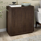 Henn&Hart 32" Wide Rectangular Accent Cabinet in Warm Brown, for Home, Living Room, Bedroom, Entertainment Room, Office
